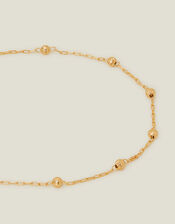 14ct Gold-Plated Ball Station Anklet, , large