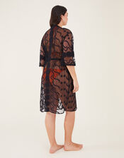 Beach Lace Kimono, Black (BLACK), large