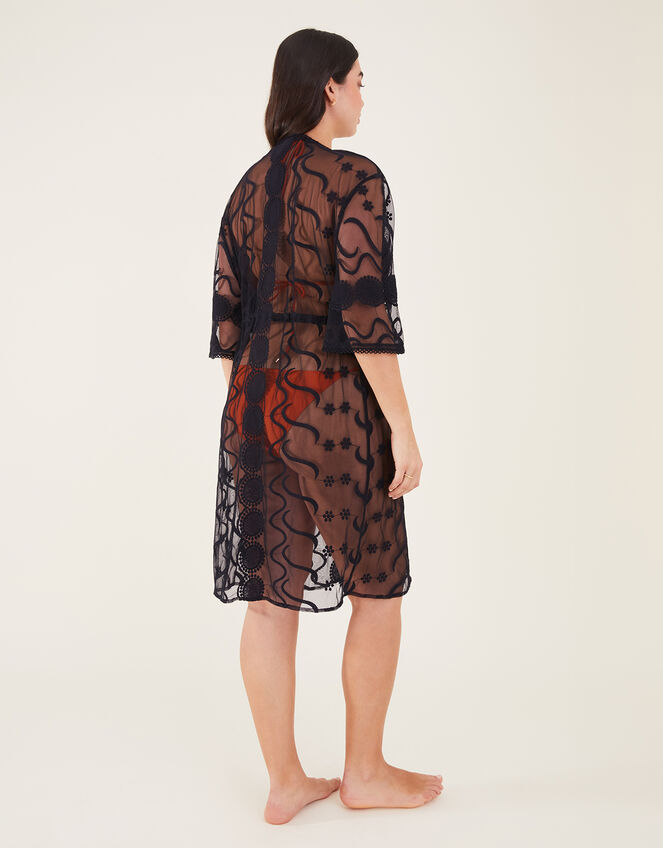 Beach Lace Kimono, Black (BLACK), large