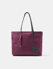 Harper Nylon Laptop Tote Bag, Red (BERRY), large
