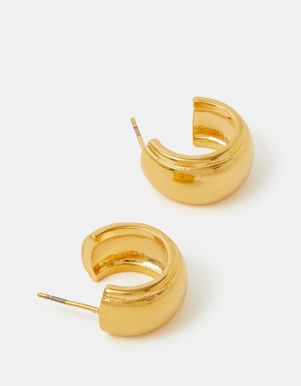 Stainless Steel Mini Chunky Hoop Earrings, , large