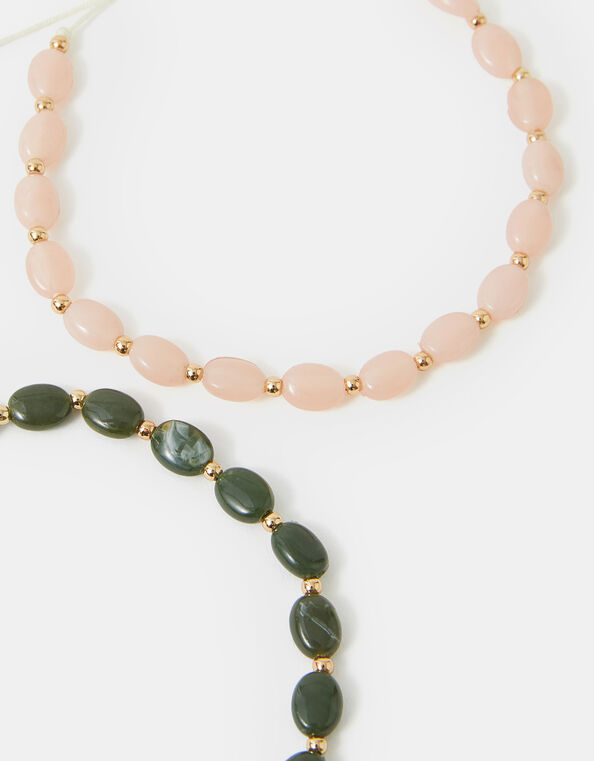 2-Pack Beaded Cord Anklets, , large