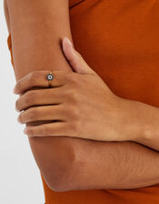 14ct Gold-Plated Evil Eye Ring, Gold (GOLD), large