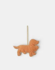 Embroidered Sausage Dog Christmas Tree Decoration, , large