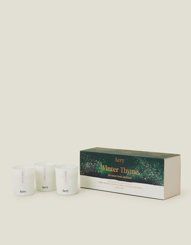 Aery Winter Thyme Votive Candles Set, , large