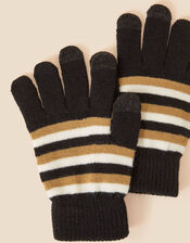 Stripe Stretch Touchscreen Gloves, , large