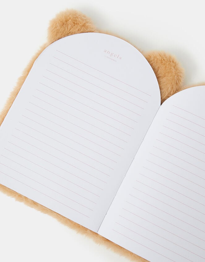 Girls Fluffy Bear Notebook, , large