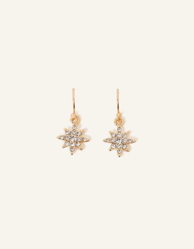Sparkle Star Short Drop Earrings, , large