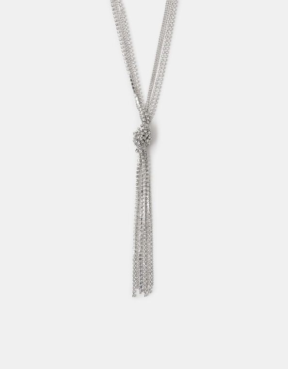 Sparkle Knot Lariat Necklace, , large