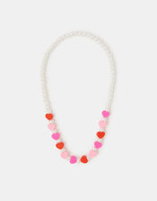 Girls Beaded Heart Necklace, , large