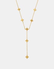 Stainless Steel Clover Lariat Necklace, , large