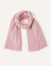 Plain Super-Soft Blanket Scarf Pink, , large