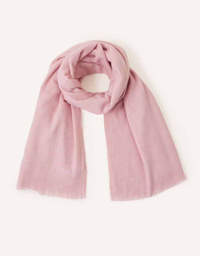 Plain Super-Soft Blanket Scarf Pink, , large