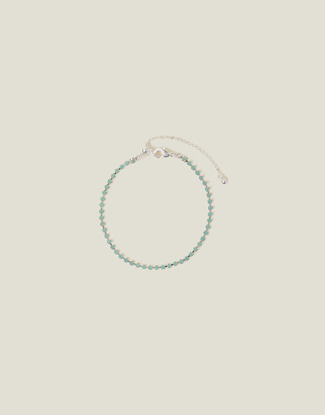 Sterling Silver-Plated Tennis Bracelet, , large