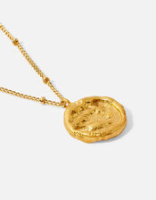 14ct Gold-Plated Molten Coin Pendant, , large