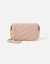 Chrissy Quilted Chain Cross-Body Bag, Pink (PINK), large
