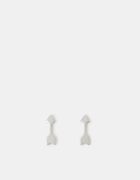 Sterling Silver Arrow Stud Earrings, , large