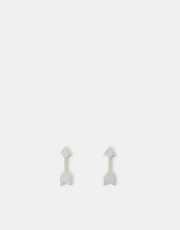 Sterling Silver Arrow Stud Earrings, , large