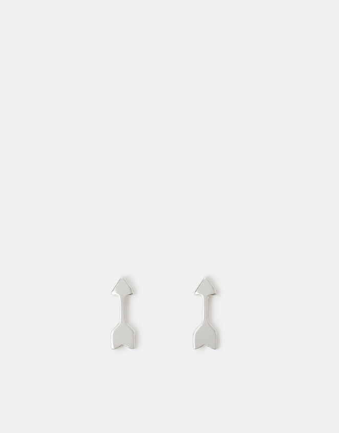 Sterling Silver Arrow Stud Earrings, , large