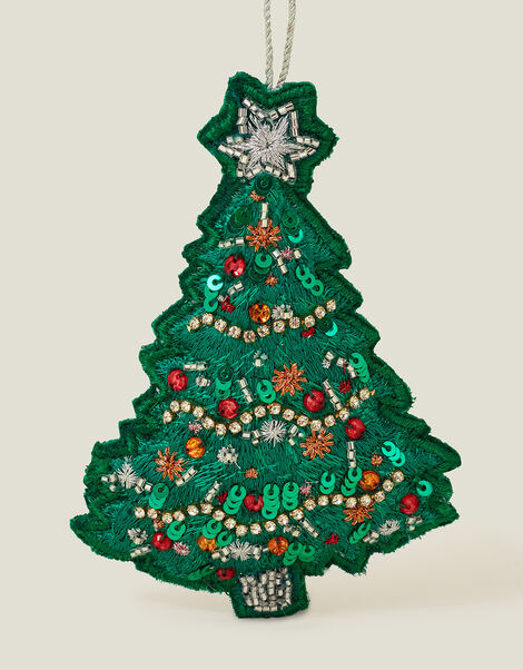 Embellished Christmas Tree Hanging Decoration, , large