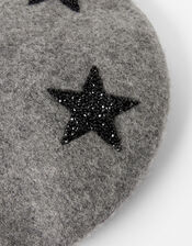 WISH UPON A STAR Beret, Grey (GREY), large