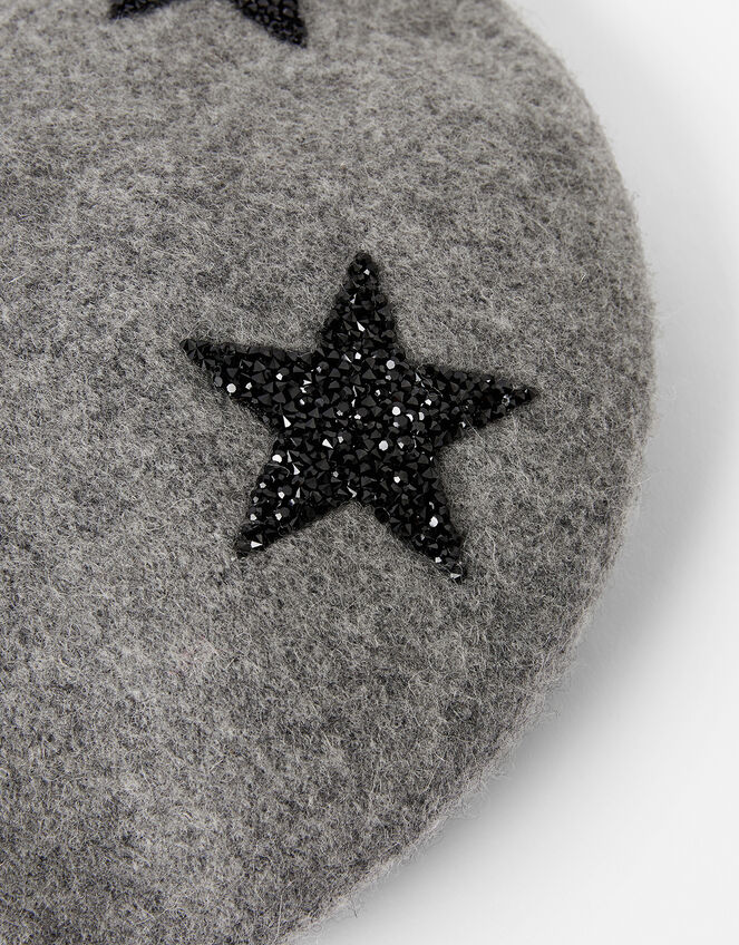 WISH UPON A STAR Beret, Grey (GREY), large