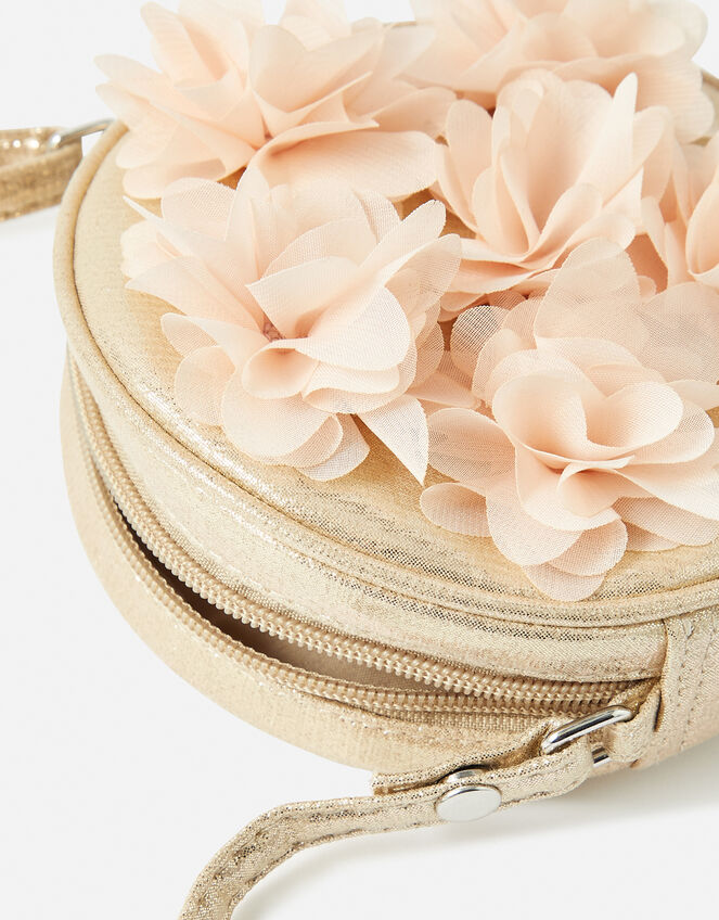 Corsage Round Cluster Cross-Body Bag, , large