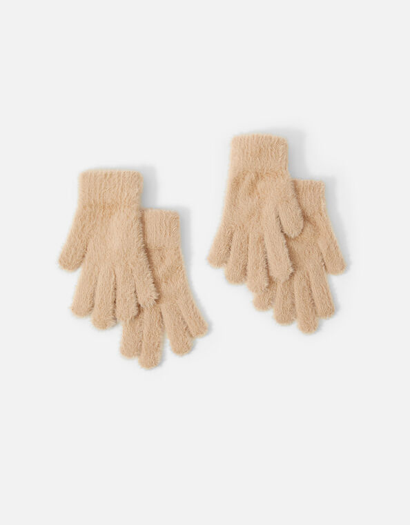 Fluffy Super-Stretchy Gloves Set of Two, , large