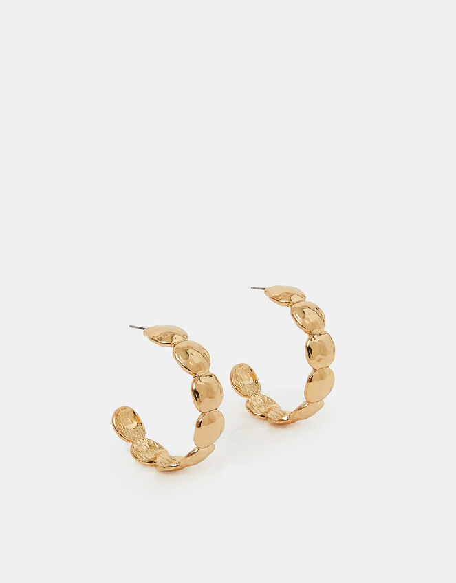 Scallop Hoop Earrings, , large
