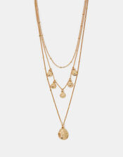 Triple Layered Disc Necklace, , large