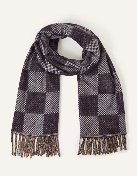Checkerboard Woven Scarf, , large