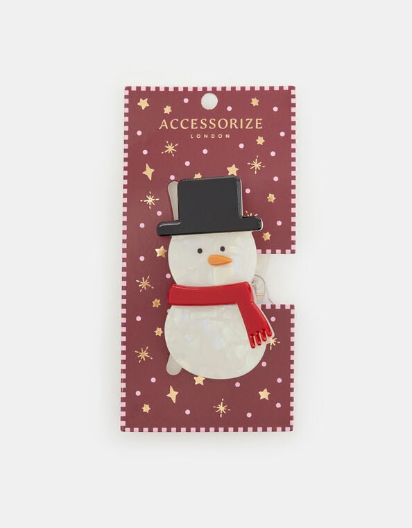Christmas Snowman Claw Clip, , large