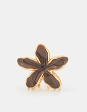 Tropical Flower Metal Claw Clip, , large