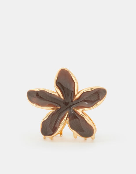 Tropical Flower Metal Claw Clip, , large