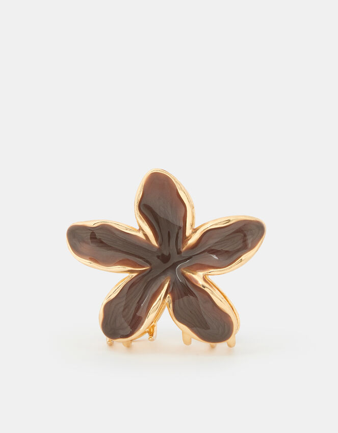 Tropical Flower Metal Claw Clip, , large