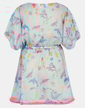 Girls Sea Print Kaftan , Multi (PASTEL MULTI), large