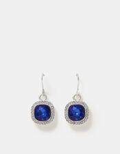 Mini Gemstone Drop Earrings, Blue (BLUE), large