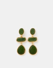 Triple Stone Drop Earrings, , large