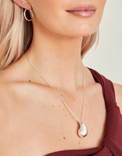 Chunky Teardrop Pendant Necklace, , large