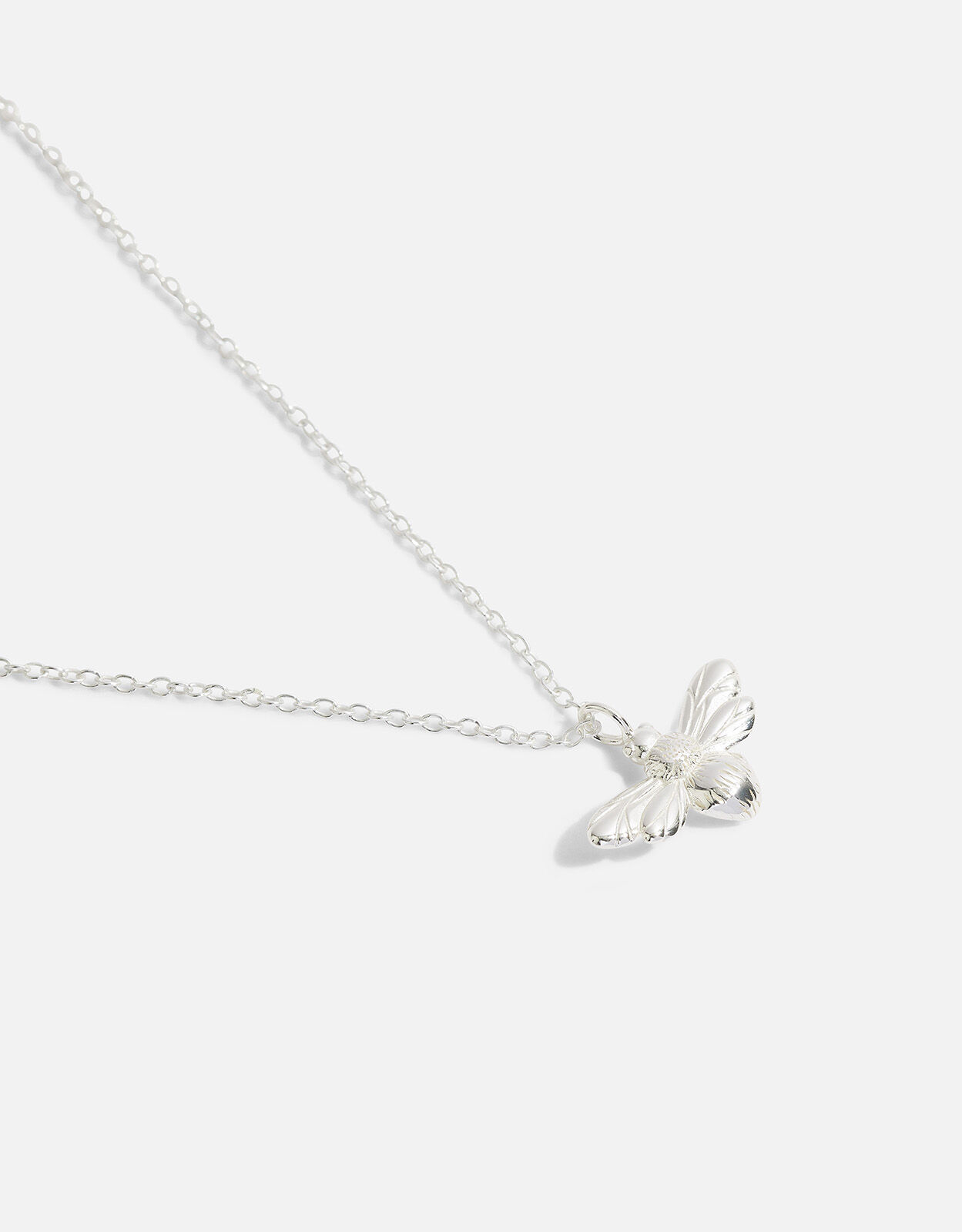 Sterling Silver Bee Pendant Necklace