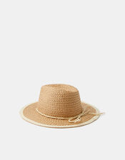 Contrast Trim Fedora Hat, , large