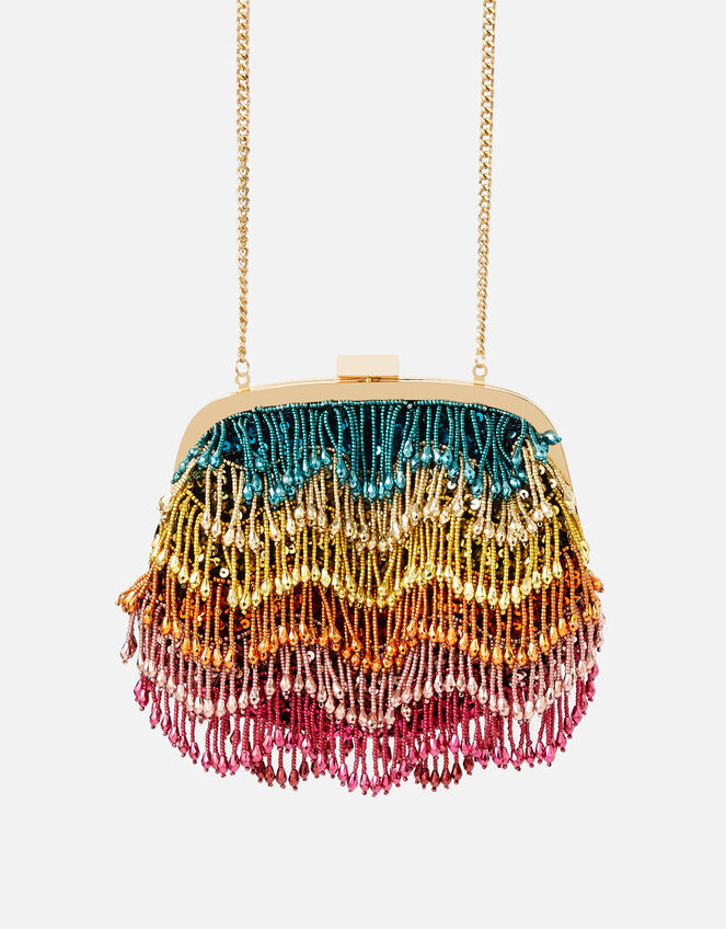 Tiana Tassel Frame Bag, , large