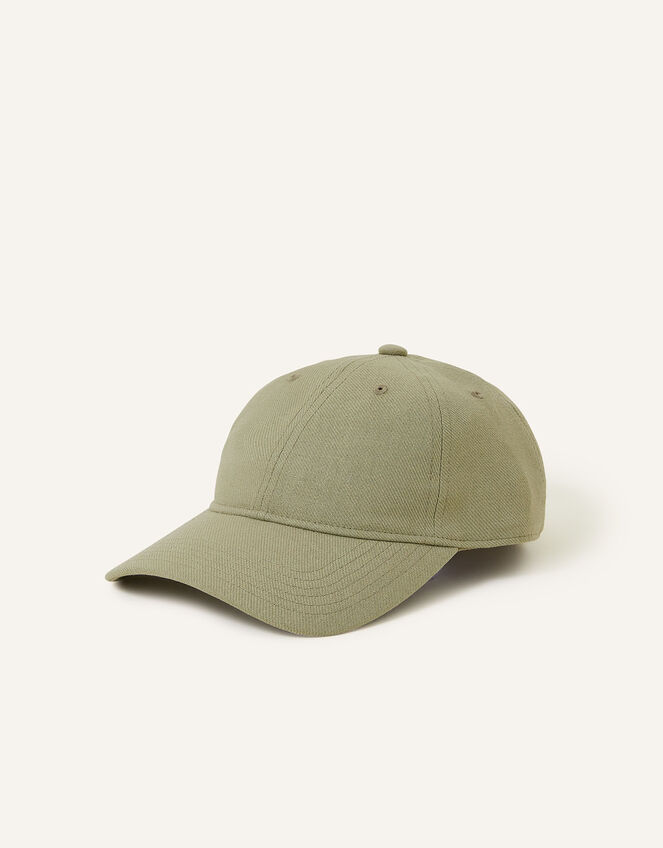 Twill Baseball Cap, Green (KHAKI), large