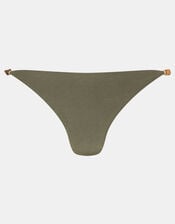 Beaded Strap Bikini Bottoms, Green (KHAKI), large