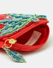 Beaded Strawberry Coin Purse, , large