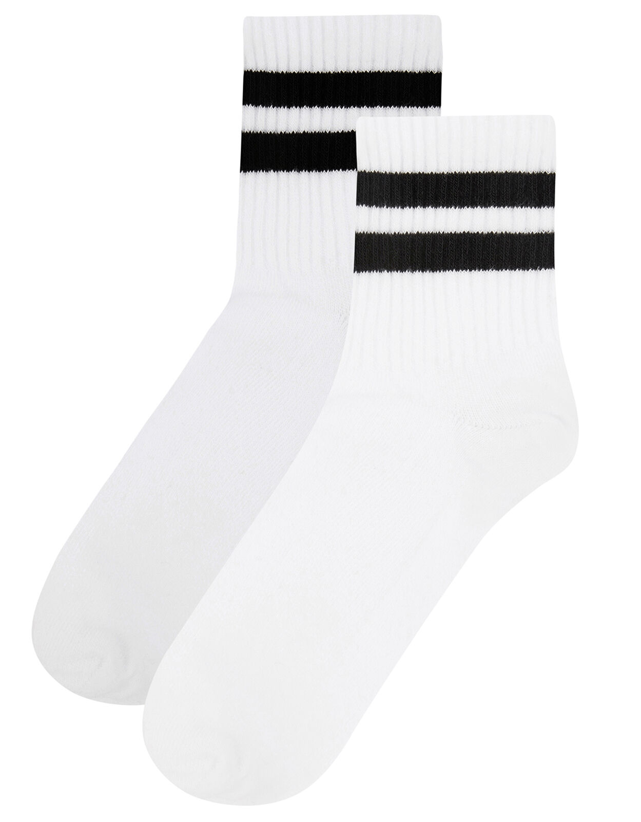 White socks with black clearance stripes