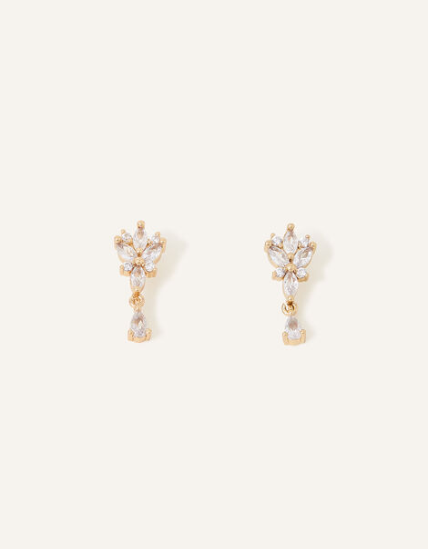 Crystal Short Drop Earrings , , large