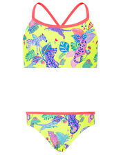 Wild Jungle Printed Bikini Set with Recycled Polyester, Multi (BRIGHTS-MULTI), large