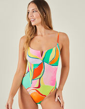 Abstract Print Swimsuit , Multi (BRIGHTS MULTI), large