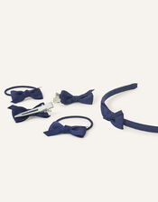 School Hair Set, Blue (NAVY), large